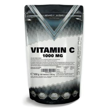 Syglabs Vitamin C 1000mg 500 Tabletten - mit Hagebutte und Bioflavonoiden